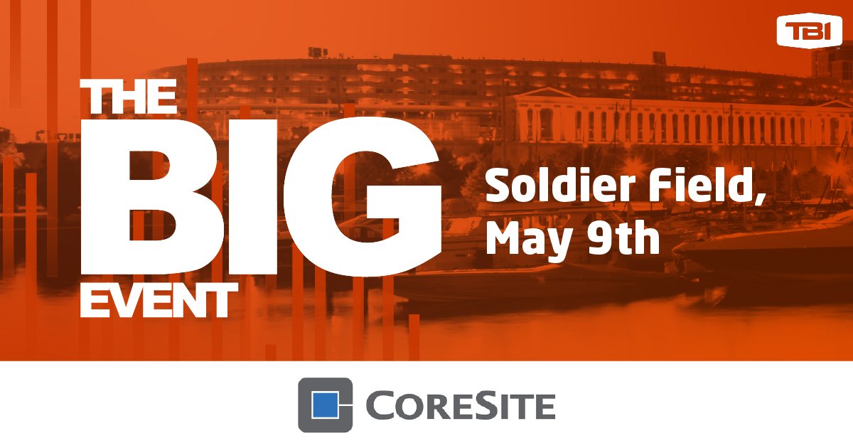 CoreSite's tweet photo. We’re excited to be sponsoring this year’s #TBIGEvent, which will be held at the home of Da Bears in Chicago hosted by @tbimasteragent! Register now: https://t.co/DvjmuKaRqP #TBIBacking https://t.co/QMb6Vit8fZ