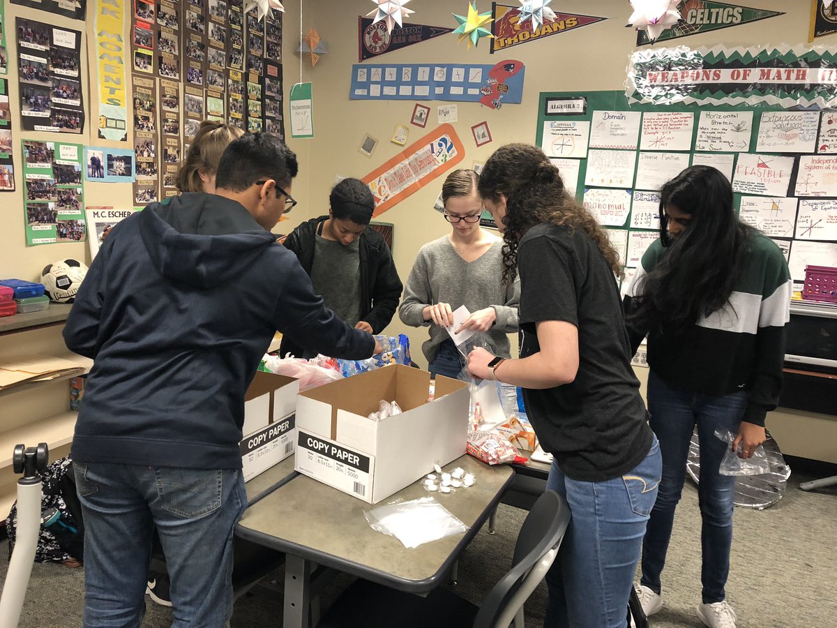 PHSMath1's tweet photo. Check out these Mu Alpha Theta students preparing goody bags to encourage our Algebra 1 STAAR students!  @PHSMath1 @ProsperHS @ProsperISD @woodmep @SoyemiReva https://t.co/sUAeDoNmYj