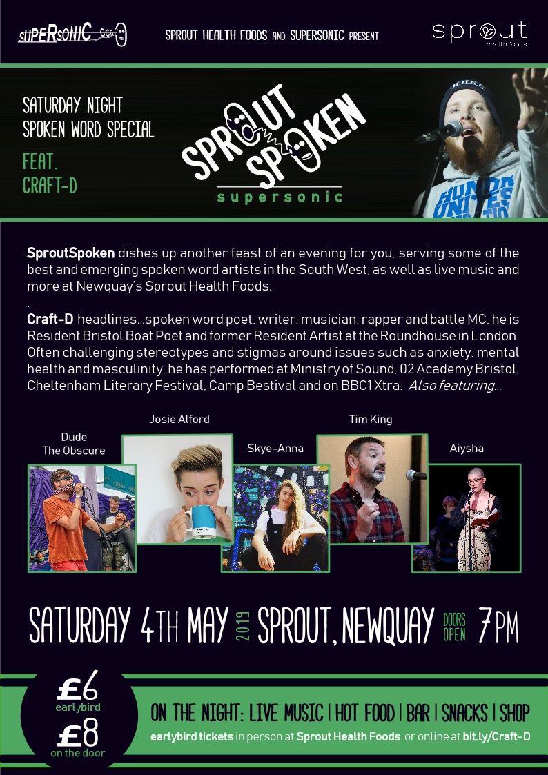 danny__carlo's tweet photo. A top quality line-up of spoken word this Saturday in Newquay.

Really looking forward to this one! 

Tickets:
https://t.co/EHas2s6wfx https://t.co/rvclsXaiBR