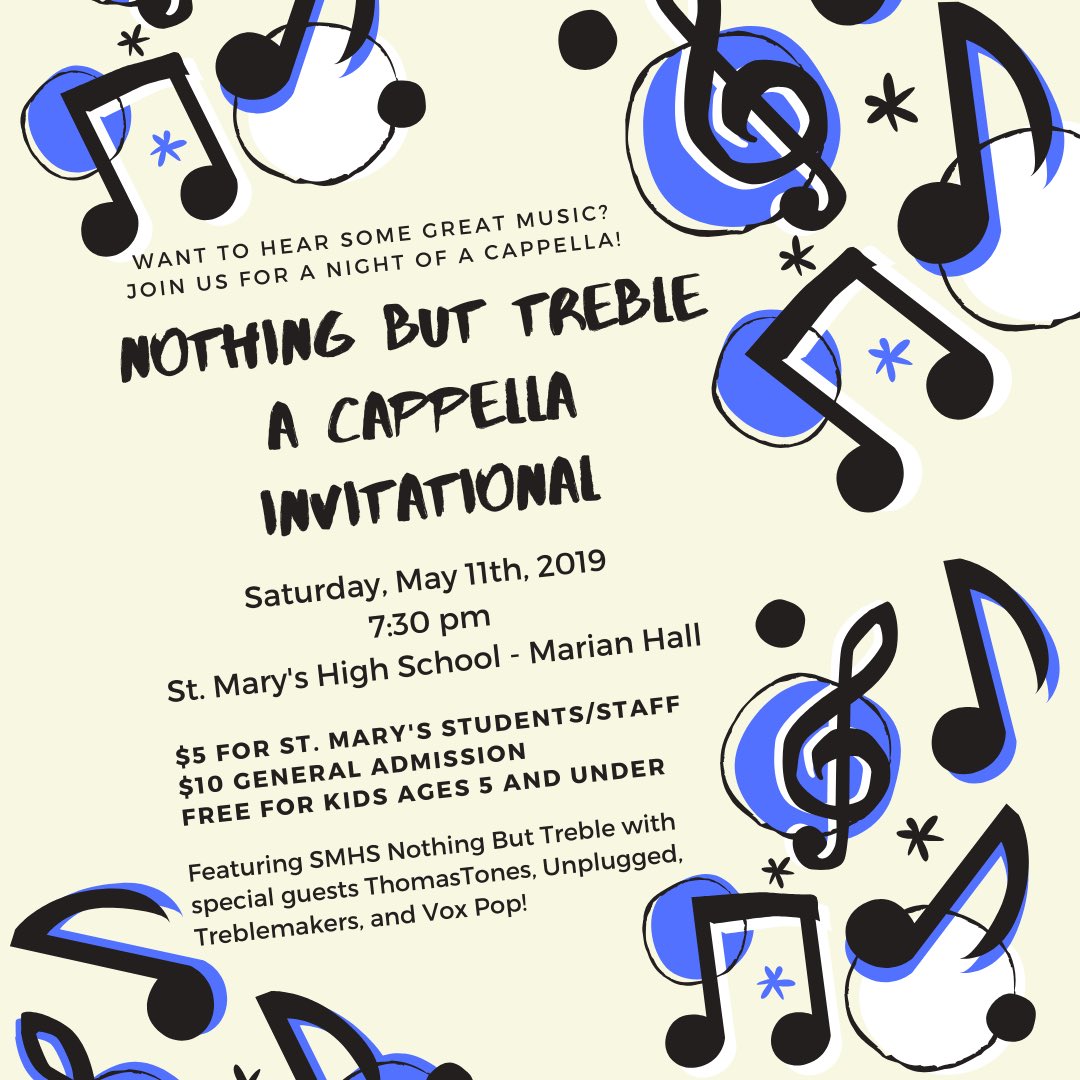 Our 3rd annual Invitational is coming up on May 11th! Join us and our friends the ThomasTones, @lphsunplugged, <a href="/TheTreblemakers/">UMD Treblemakers</a>, and @VoxPopDC for a great night of a cappella!