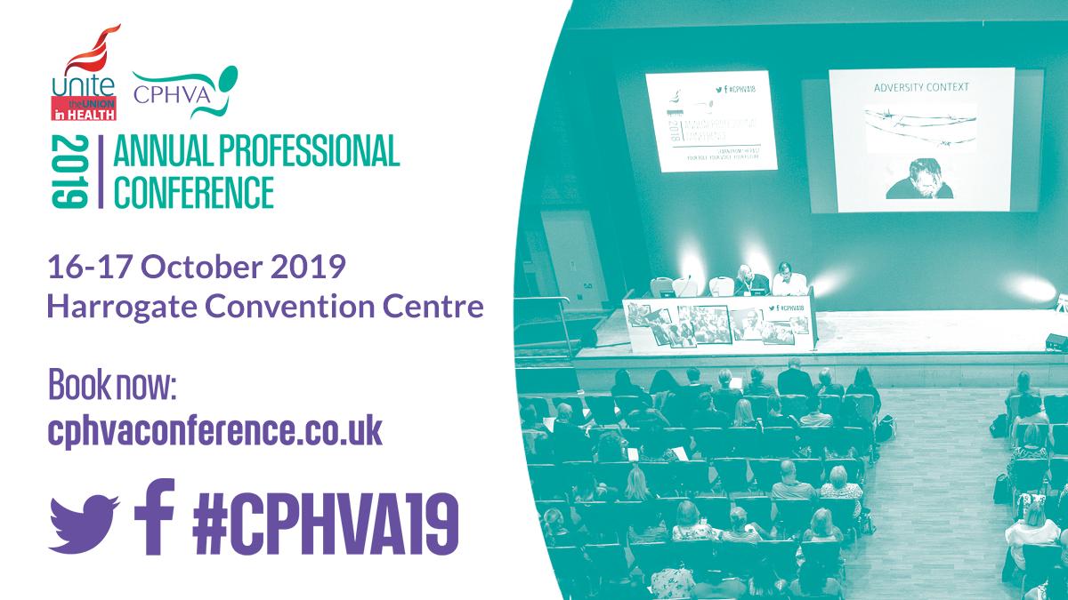 #CPHVA19 will give you the opportunity to network and share experiences with community practitioners and leading healthcare organisations around the UK. ow.ly/UWni50qLb8B