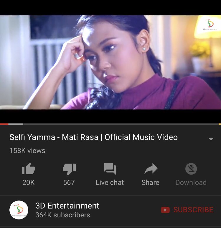 Wowww baru 5 jam Video Klip Mati Rasa sudah 150K views. Yuk di UP terus biar trending: youtu.be/gTSsiFNcTUA

#selfimatirasa