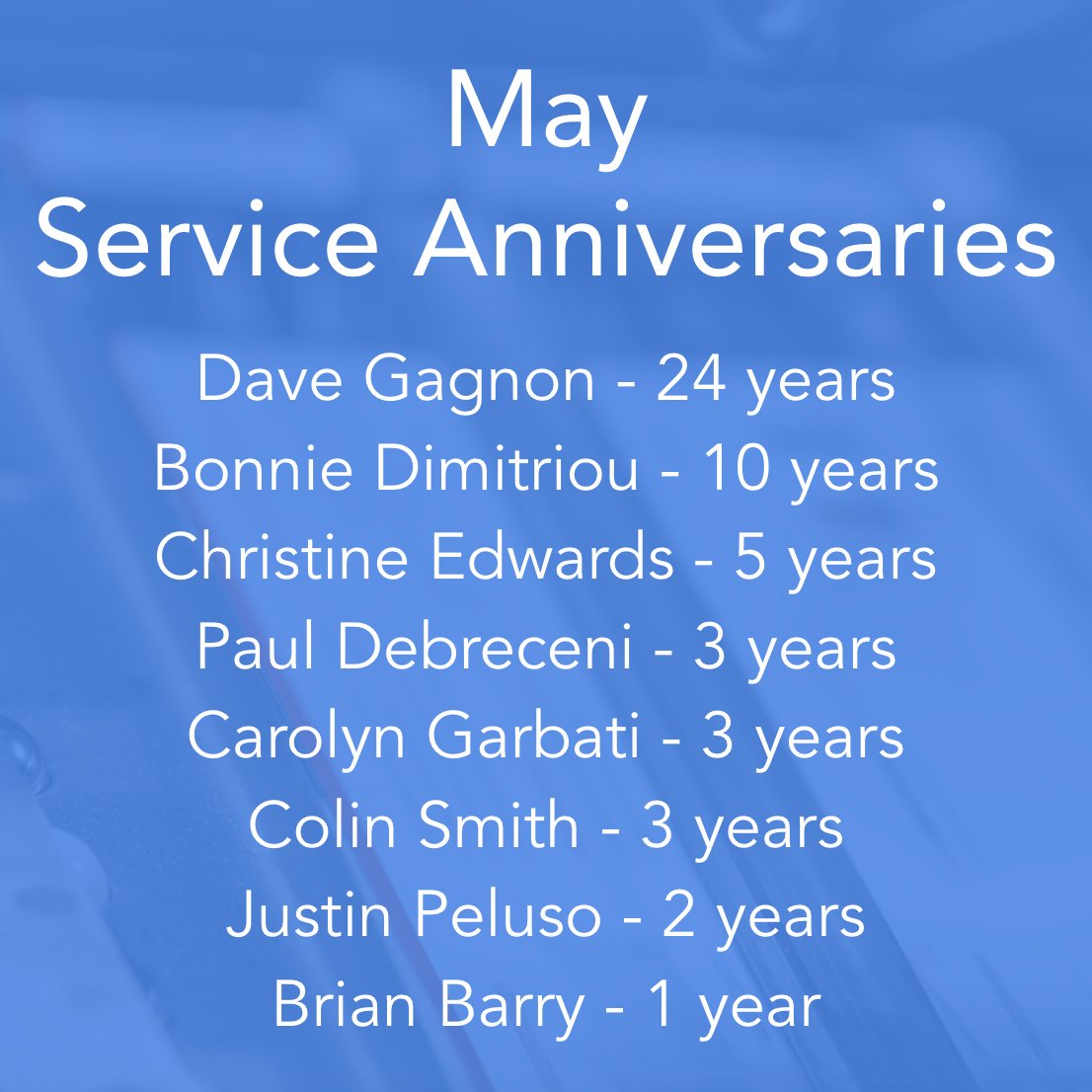 Congratulations to eight of our employees who are celebrating service anniversaries with Shawmut this month! You are all an important part of the Shawmut team! 👍🏆😀 #hardwork #employeeappreciation #serviceanniversaries #printing