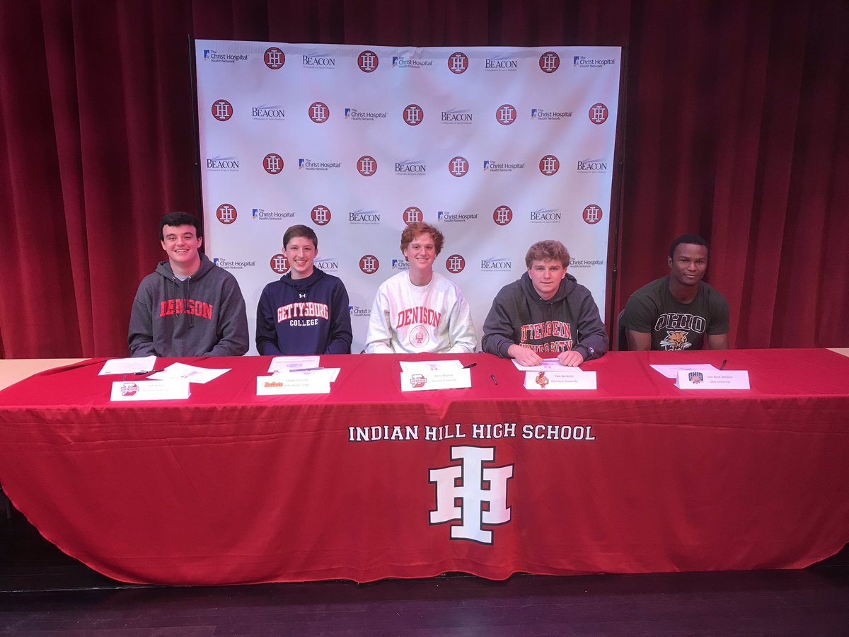 indianhillEC's tweet photo. Congratulations to Jack, Cooper, Henry, Cole and John Mark who today have committed to playing collegiate athletics in football, wrestling and lacrosse! A special honor for a special group of young men! #GoBraves @IHSpiritClub @IHSchools #IHPromise https://t.co/yqHbJsUPjf
