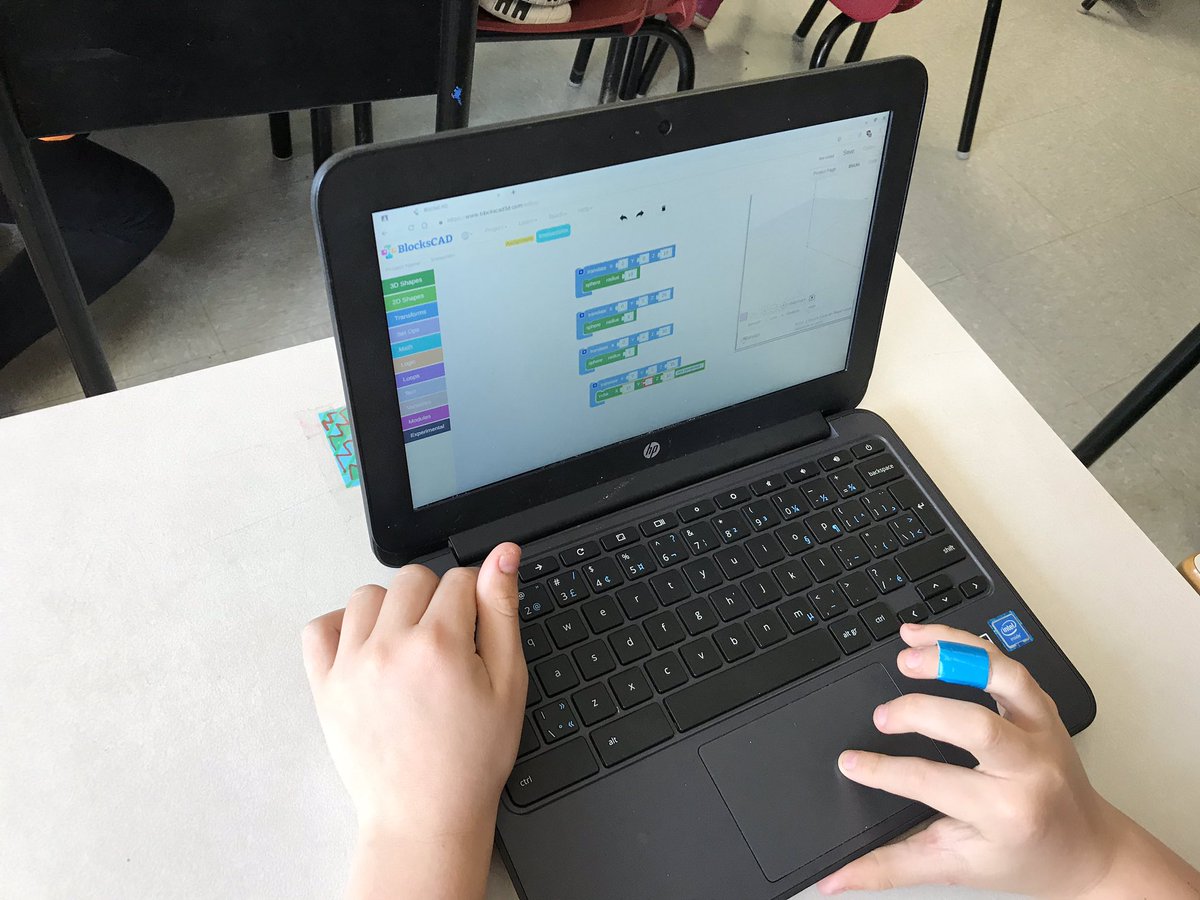 AVRCE Tech (@avrcet) on Twitter photo Coding 3D designs in <a href="/BlocksCAD/">BlocksCAD</a> <a href="/SMES01/">St. Mary's Elem</a> <a href="/AVRCE_NS/">Annapolis Valley Regional Centre for Education</a> Coding 3D designs in <a href="/BlocksCAD/">BlocksCAD</a> <a href="/SMES01/">St. Mary's Elem</a> <a href="/AVRCE_NS/">Annapolis Valley Regional Centre for Education</a>
