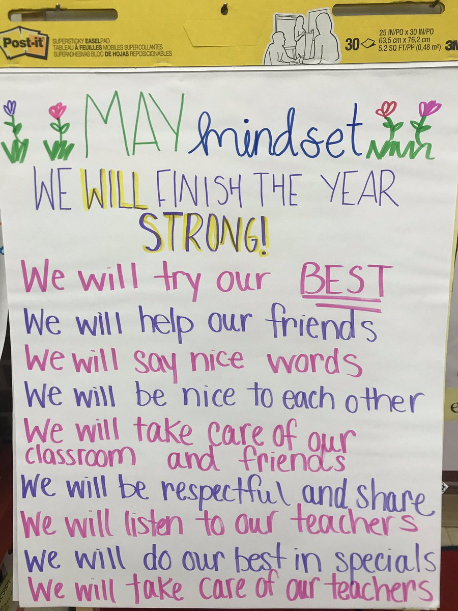 tapiavdv's tweet photo. Officially two more months left of school! A7 brainstormed ways to finish the year strong 💪🏼 @MrsADuckworth #maymindset https://t.co/8feQztvFIP