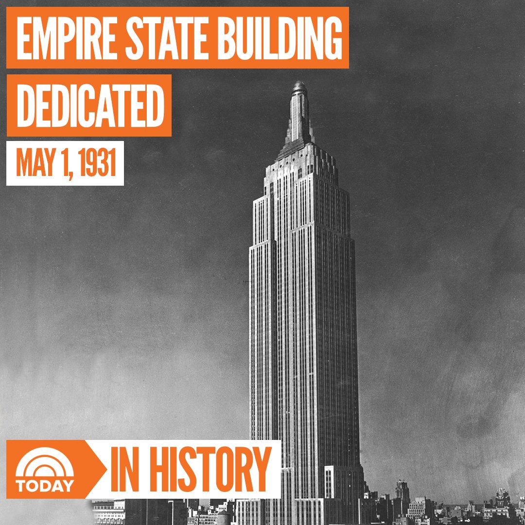TODAYGraphics's tweet image. On this day in 1931, President Herbert Hoover dedicated New York City’s #EmpireStateBuilding. The 1,454 foot skyscraper remained the world’s tallest building until 1972 when surpassed by the World Trade Center.
