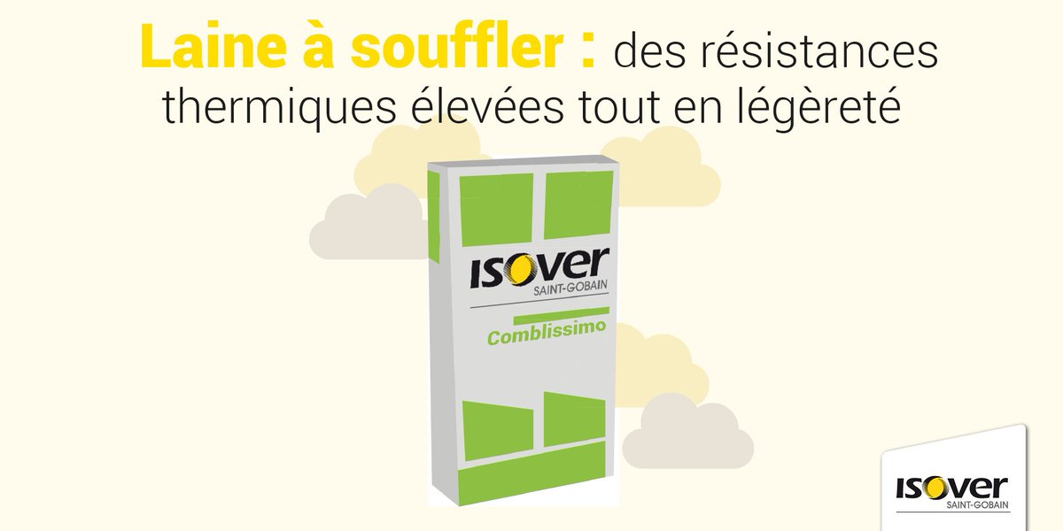 isoverFR's tweet photo. Légère, la laine à souffler #comblissimo permet d’atteindre des résistances #thermiques élevées dans des endroits difficiles d’accès tels que les #combles perdus. https://t.co/HfDjlnlVJE https://t.co/EUCri7oppY
