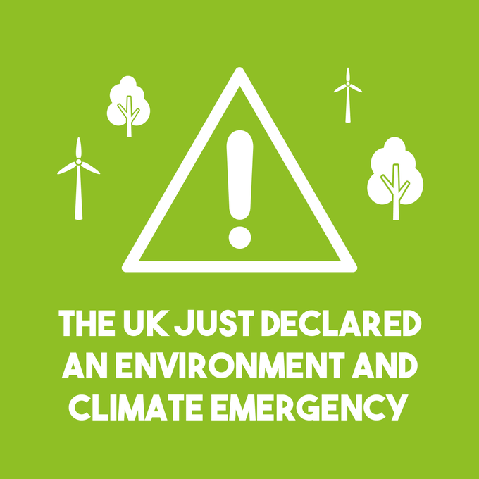 The UK Parliament becomes the first national government to pass an Environment and Climate Emergency