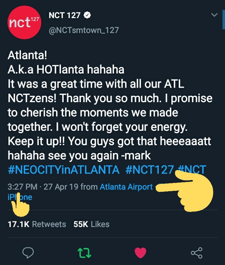 also, side note, she told us that nct were at the airport BEFORE they were actually there (she tweeted about wanting to go around the time that we left)