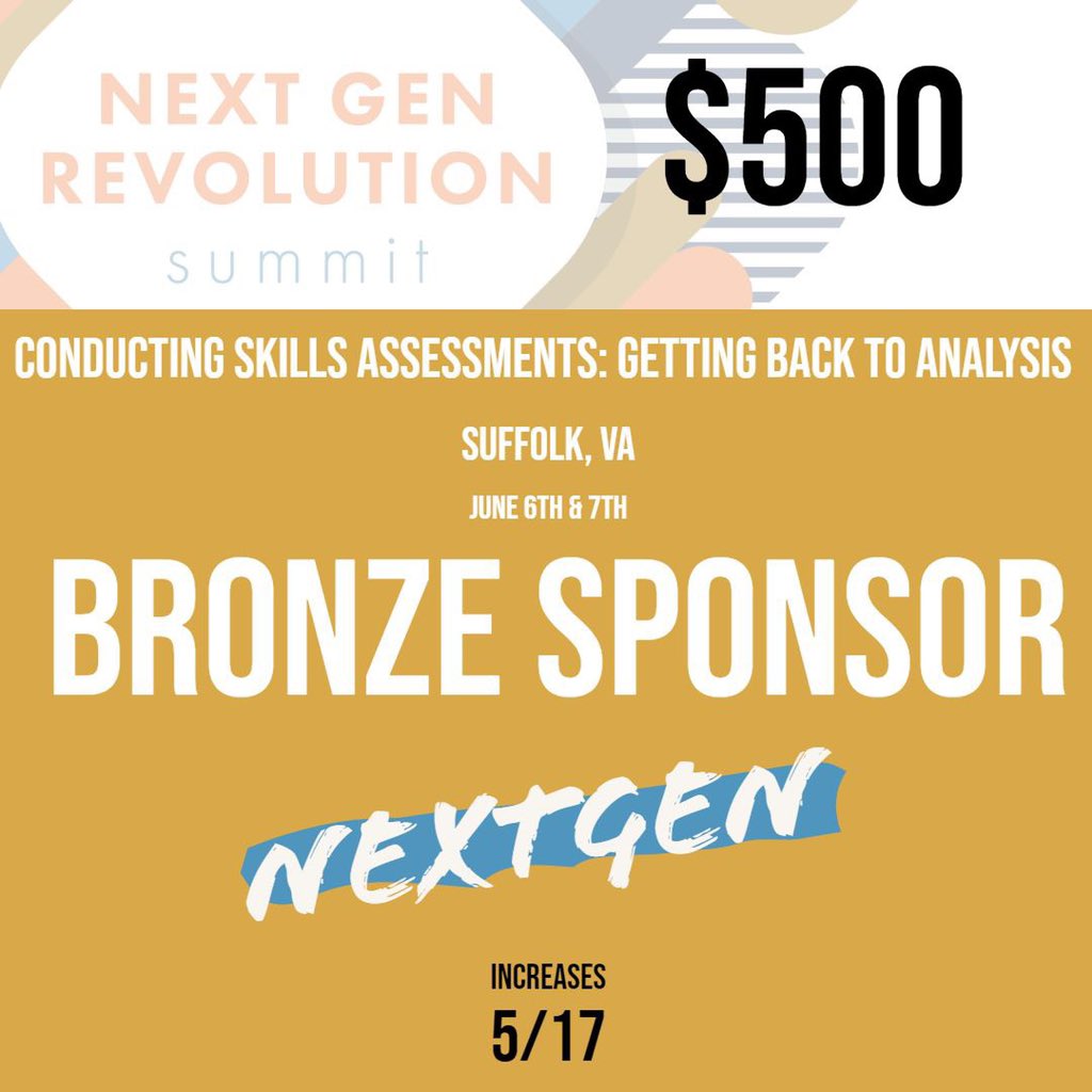 NextGenRev's tweet image. Just opened up sponsorship for the @NextGenRev event in Virginia! #aba #psychology #behavioranalysis