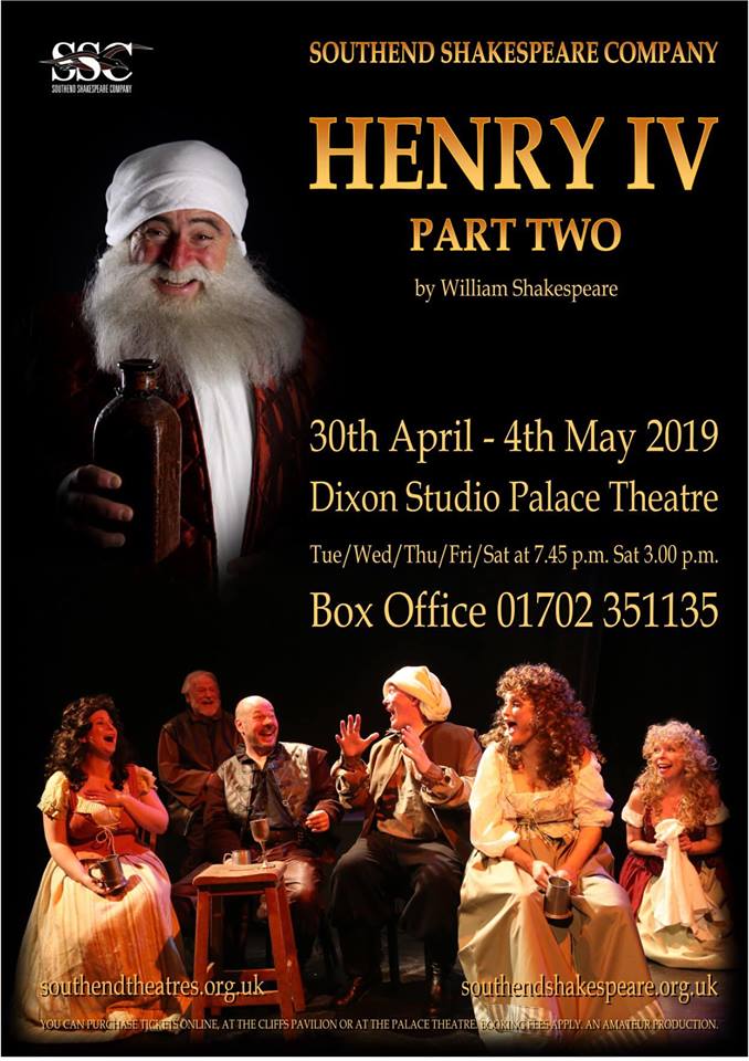 TheatreSouthend's tweet photo. Check out this fab #review of @SSC_Theatre's production of #HenryIVPartTwo playing at @SouthendTheatre Dixon Studio until Saturday 4th May inc Sat matinee https://t.co/jn4B45Zo84