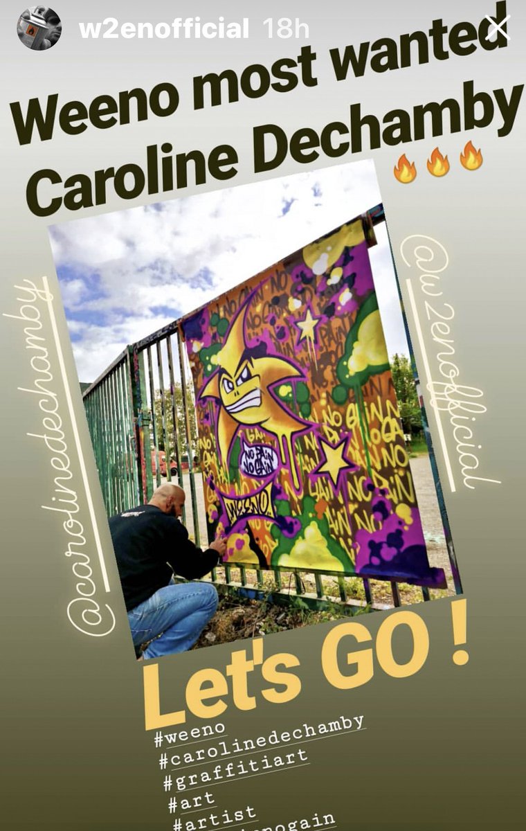 CDechamby's tweet photo. When graffitis and paintings meet on canvas; stay tuned to follow a great collaboration in sight with Weeno, a famous graffiti artist. You can follow the work on his instagram: @w2enofficial. 🎨 🇫🇷🇨🇭

#CarolineDechamby #WeenoMostWanted #graffiticollaboration https://t.co/1RClFYUsMN