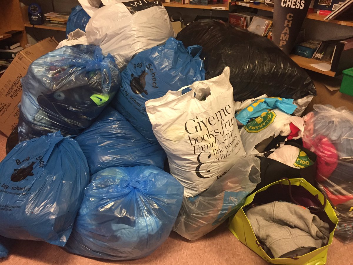 St_DavidofWales's tweet photo. Thank you to everyone who donated clothes to our @bag2schoolna clothing drive! You have helped us to keep a lot of textiles out of the landfills! #goSDWdragons #ecodragons https://t.co/7Ao8nsxXoB