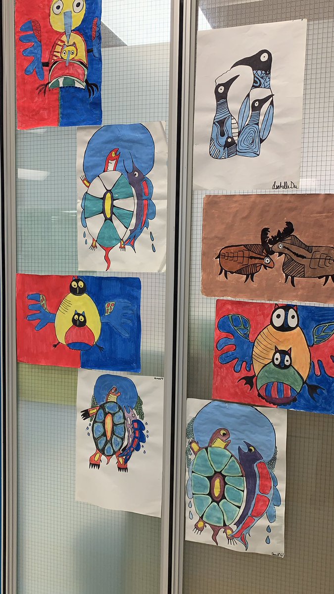 De superbes œuvres d’art réalisées par nos 6e. Qui peut nous nommer le style?  #cecce #ecolecatholique