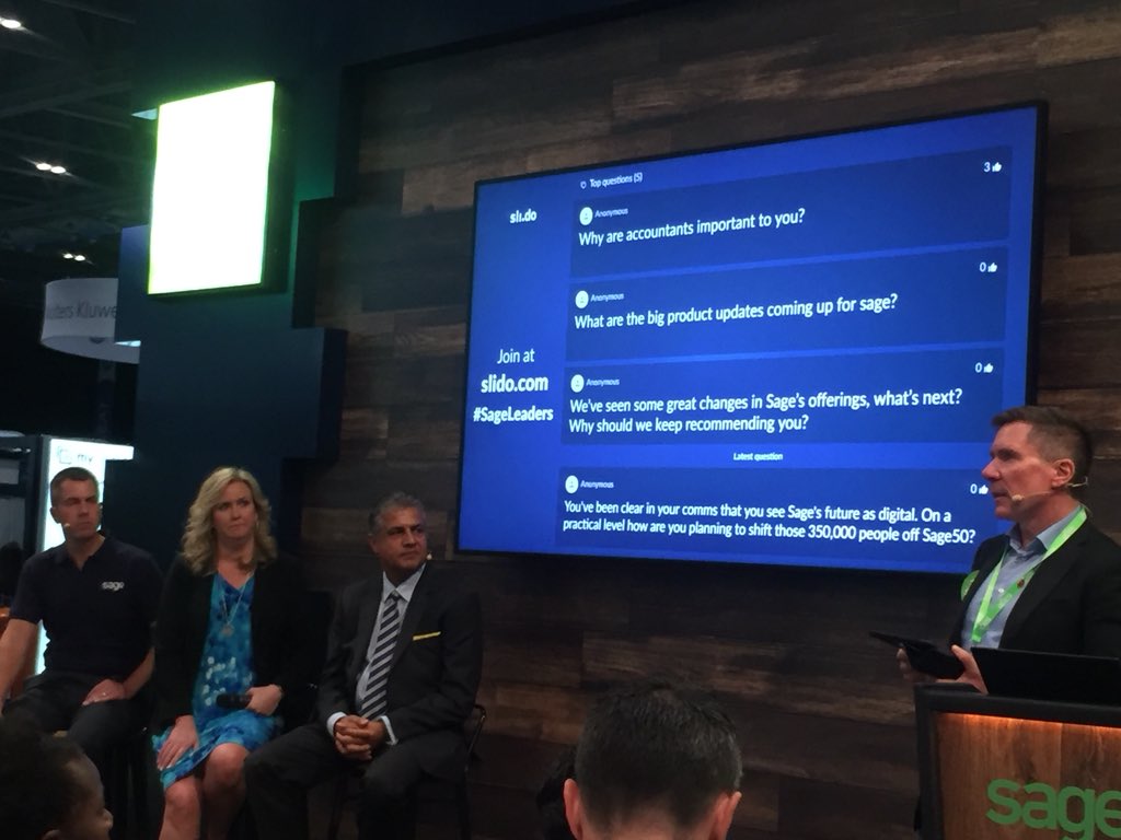 Question time! Come and challenge our execs. Stand 720 <a href="/sageuk/">Sage UK</a>