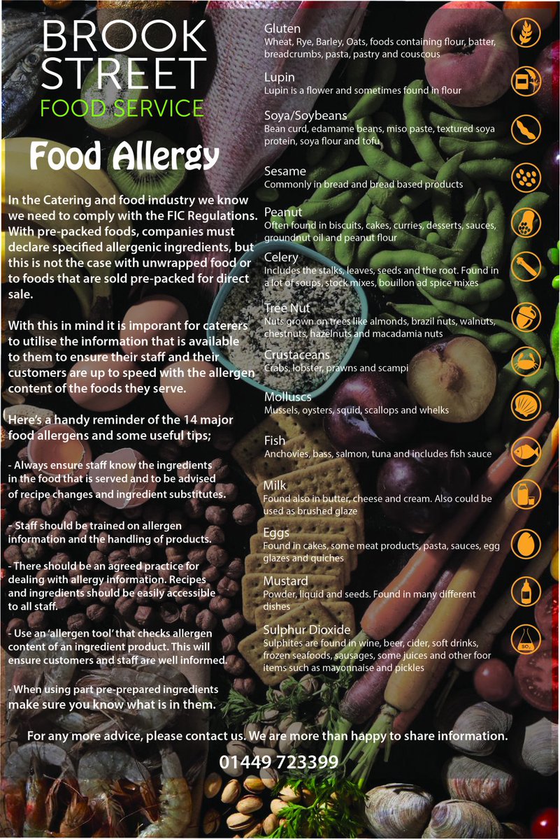 brookstreetfood's tweet photo. A Little Food Allergy Reminder https://t.co/GSgFJqk6S7 https://t.co/TUhYEITPTE