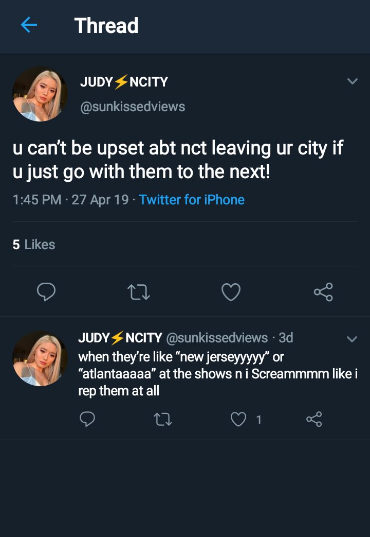 one thing that I'd like to add (the reason I put so many hashatgs in the initial tweet) is that she went to the nj+atlanta+miami+dallas show and attended most if not all public events, not letting other fans have opportunities to go and in a way mocking people who can't afford it