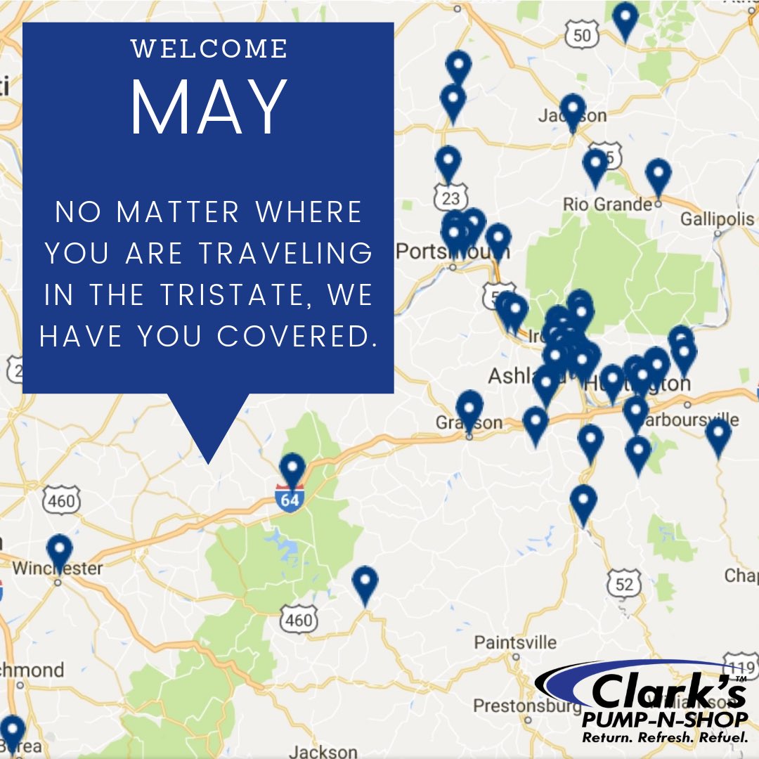 clarkspnsbti's tweet photo. With 67 locations across the Tri-State , you can find a Clark’s Pump-N-Shop in almost any direction you travel.
💙Tell us what your favorite location is and why!💙 #returnrefreshrefuel https://t.co/QIszl0JckM