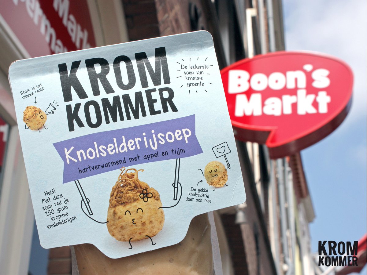 Krommunity's tweet photo. Joepie! Vanaf nu scoor je onze soepies ook bij alle Boon's Markt locaties. Welkom bij de Krommunity ❤️ En: deze week zijn ze ook nog 'ns in de aanbieding! Hups op je fiets naar de Boon's en scoren maarrrrr... #soepzondertroep #vegan https://t.co/NVPMuqpOYd