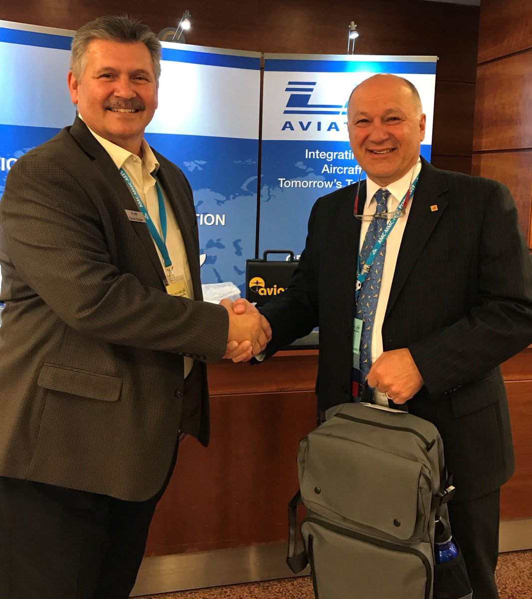 L2Aviation's tweet photo. Congratulations Marijan Jozic from KLM/Air France, AMC Chairman not only on his retirement but for also winning #L2Aviations #AMCAEEC Giveaway! #IAML2 https://t.co/DCG4KViLq9