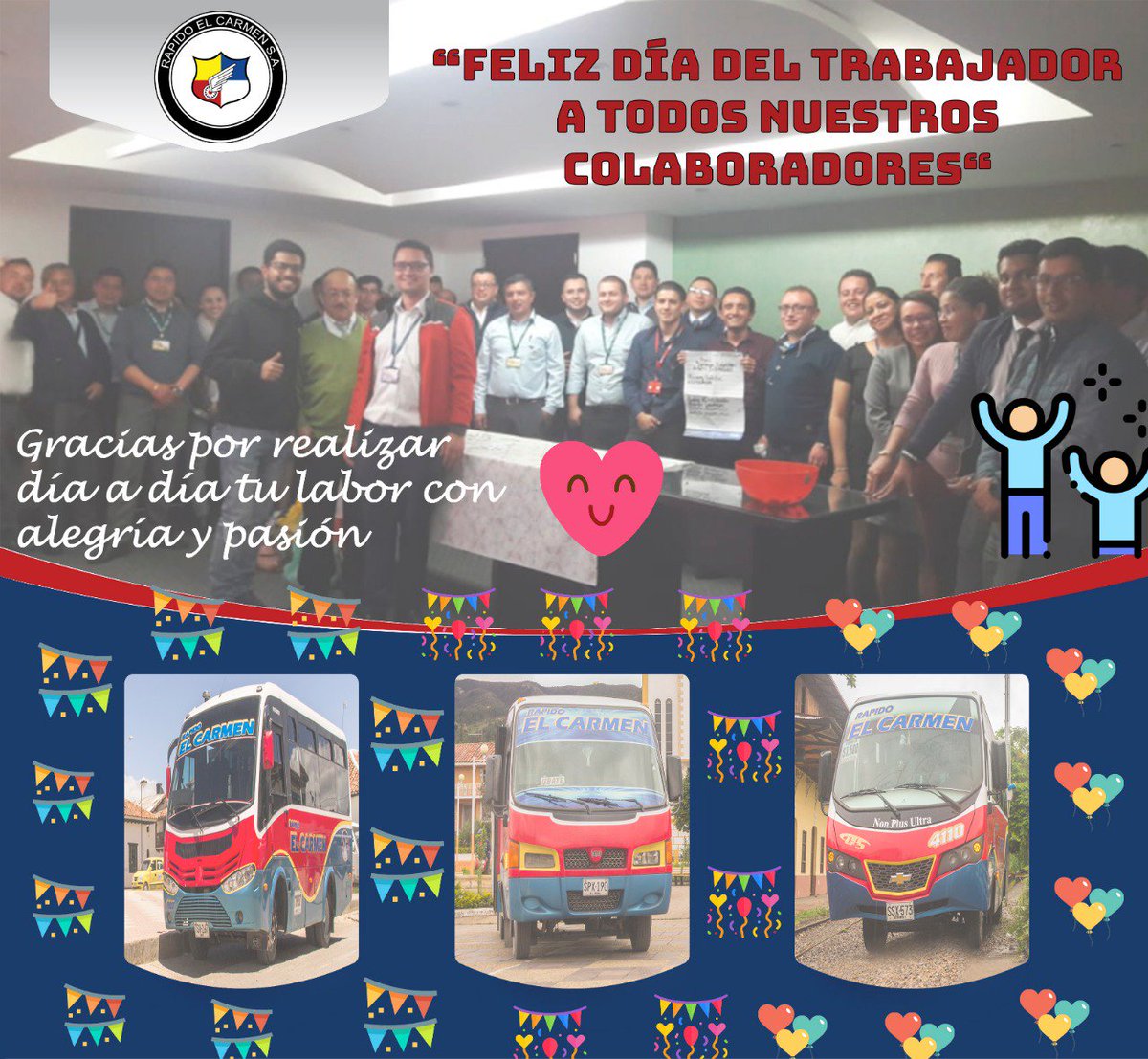 ¡FELIZ DÍA DEL TRABAJO! 🥳🎉👍

#DiaDelTrabajo #FelizDiaDelTrabajador #Trabajadores