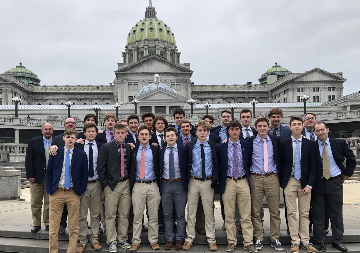 LaSalle_Sports's tweet photo. #LaSalleHockey in Harrisburg today to be honored for the 2019 AAA State Championship! #HailLaSalle https://t.co/PruIptCArJ