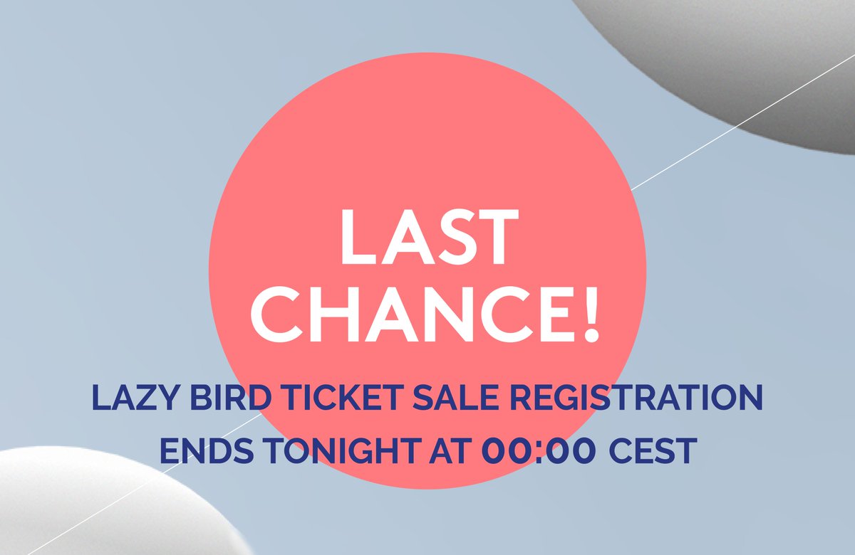 upthegame.nl/tickets will close at 00:00 CEST! But you can still get tickets at the counter during the conference itself. Keep in mind that full=full! So if you're planning on coming to the conference grab your chance to reserve them before the online shop closes! #utg2019