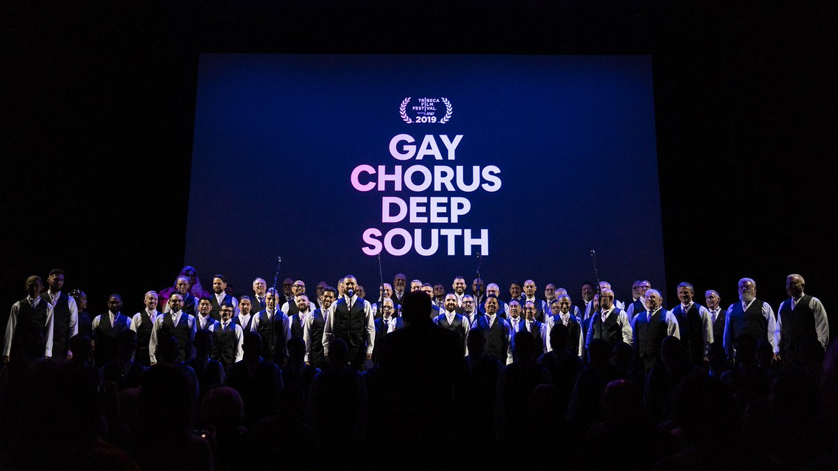 Tribeca's tweet image. In 2017, to confront a resurgence of anti-LGBTQ laws, the @SFGMC embarked on an unprecedented tour of the Deep South. The chronicle of this life-affirming tour, GAY CHORUS DEEP SOUTH, debuted at #Tribeca2019 followed by an inspiring performance, brought to you by @squarespace.