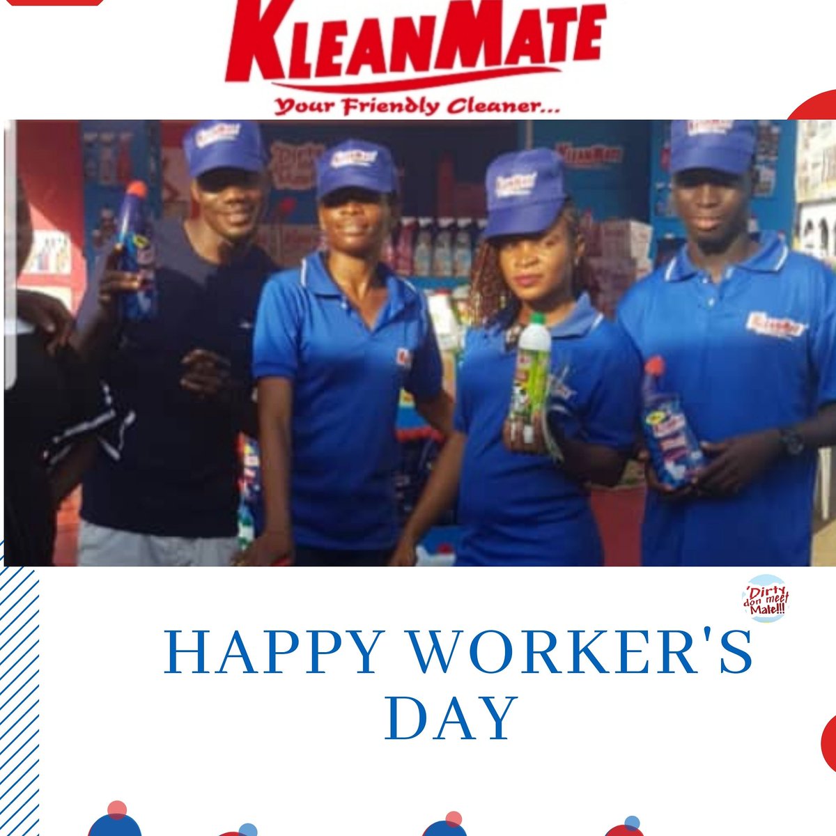 kleanmate's tweet image. Happy Worker's day to all Nigerians and our wonderful staff, working tirelessly to make ourselves the best version we can!!! We love you so much!

#work #mayday #workersday #clean #purity #dishwasher #toilet #dirtydonmeetmate #kleanmate