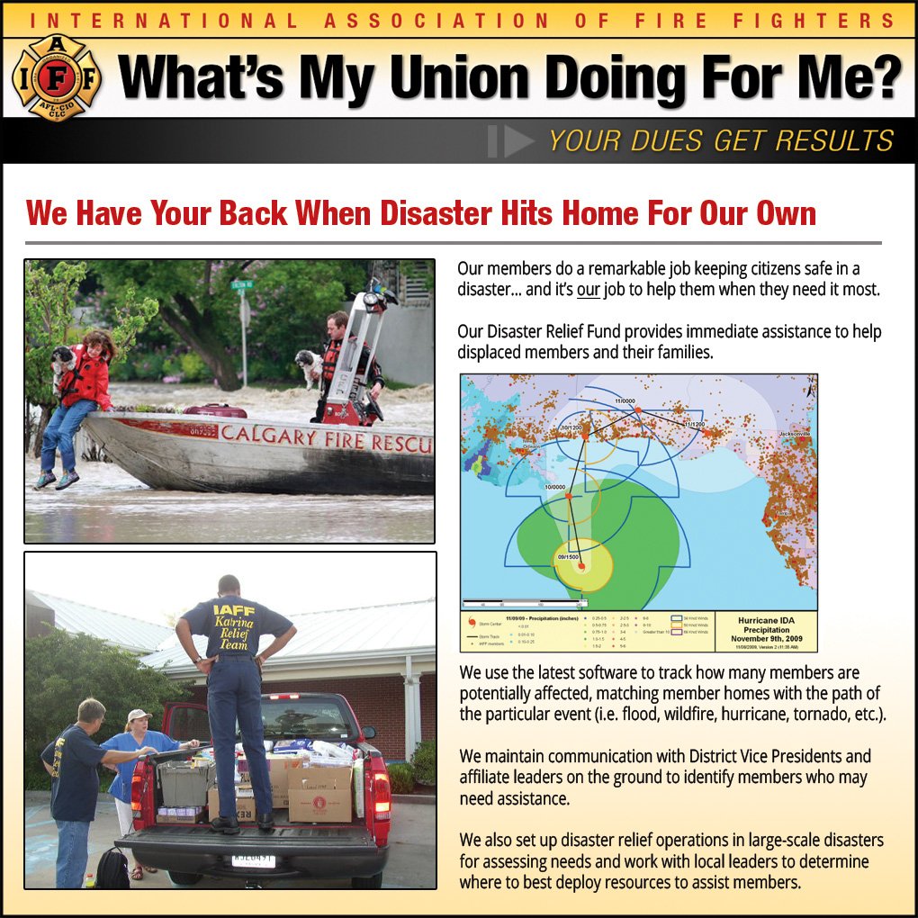 What's My Union Doing for Me? #IAFF #DisasterRelief