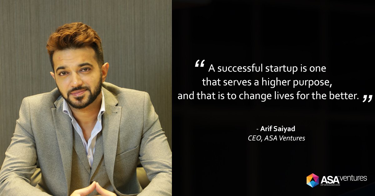 ASA_Ventures's tweet image. Mr. @ArifSaiyad_ASA believes a “successful startup” is one that has the ability to improve the quality of life. Quote taken from his interview with @EntMagazineME. Read more at: buff.ly/2IS9a0z 

#ASAVentures #Success #Startups #VC #Revup #Funding #Investments