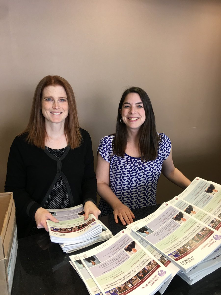 motherofjasper's tweet image. ⁦@L2RIC⁩ team members in their lunch breaks organizing programs for ⁦@CASLT_ACPLS⁩ languages without Borders conference #languageeducators