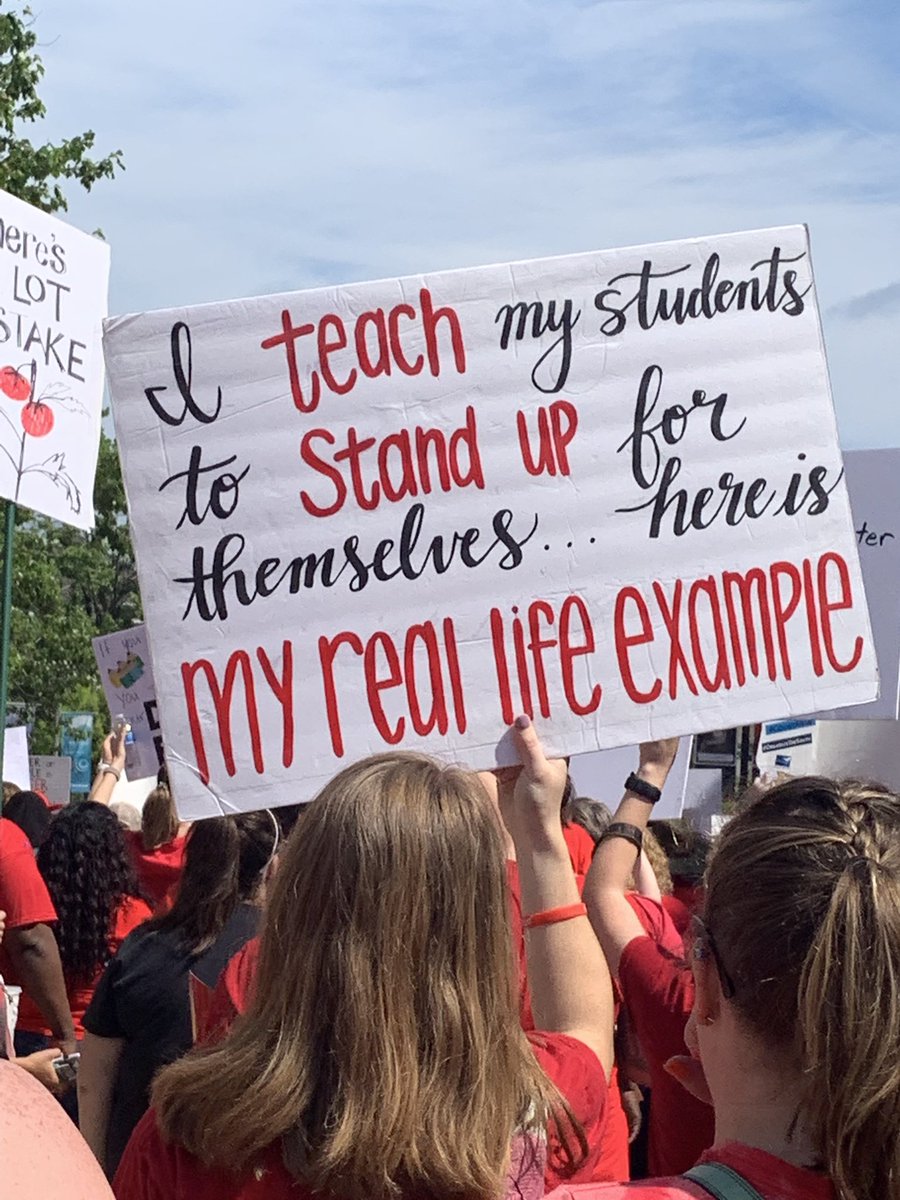 mrs_gordiano's tweet image. I march for my students! Our schools and our children deserve better! Fighting for the future of NC ❤️🍎 #RedForEd #itspersonal