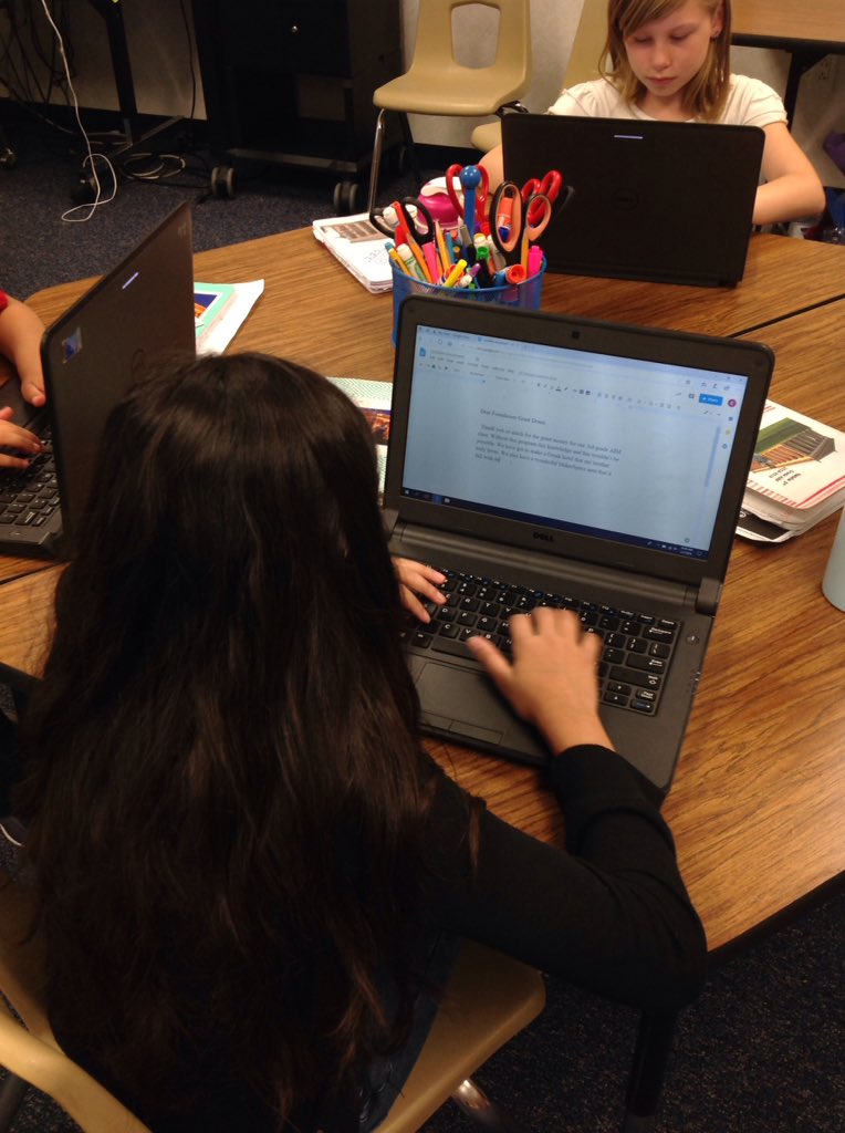AimChandler's tweet photo. Chandler AIM writing thank you notes to Allen Foundation Grant donors. We love our educational donations to enhance design thinking #GrantInAction https://t.co/9el0m0mXYv