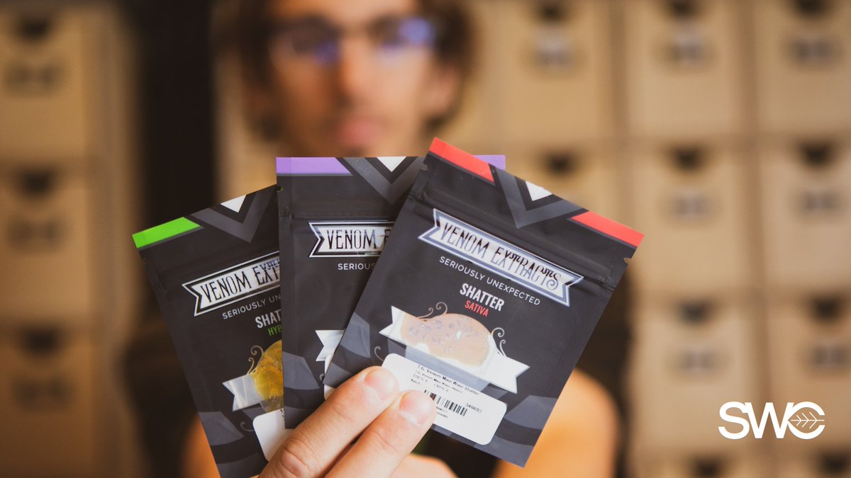 $65 Untrimmed Ounces, BOGO Venom Extracts Shatter, and take $5 OFF all Edibles. Details here: hubs.ly/H0hGC_90