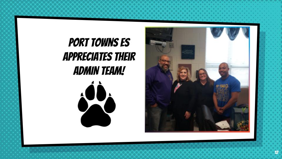 We appreciate our Admin @PortTownsES.Thank you @MichelleLMarek, @DaraDHurley, @RickFlanagan4, and Mr. Kimbro! #APWeek19 #assitantprincipals #principals #SchoolPrincipalsDay