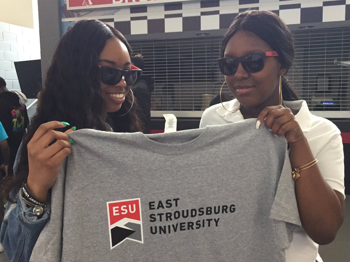 ESUniversity's tweet photo. We’re excited to meet out next class of ESU Warriors at #CollegeSigningDay2019 in Philly. Be sure to tag us in all your signing day photos! #ReachHigherPhilly https://t.co/4eFcsNRlwi