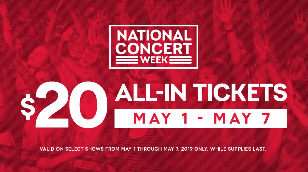 In honor of Live Nation’s #NationalConcertWeek I’m offering $20 ALL-IN TICKETS to see me on @ThomasRhett's #VeryHotSummerTour! Offer Ends on May 7th. 👉🏻🎟 // ncw.livenation.com @LiveNation