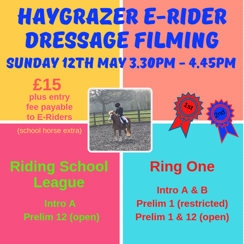 CatheringtonEC's tweet photo. E-Riders is fun, easy and flexible
It gives you the chance to compete without the stress and costs of having to attend a competition with the added bonus of lots of prizes!
Lots of different levels of test available, ask the office for more details or to book in.
023 9259 6120 https://t.co/UAgjLuwqgI