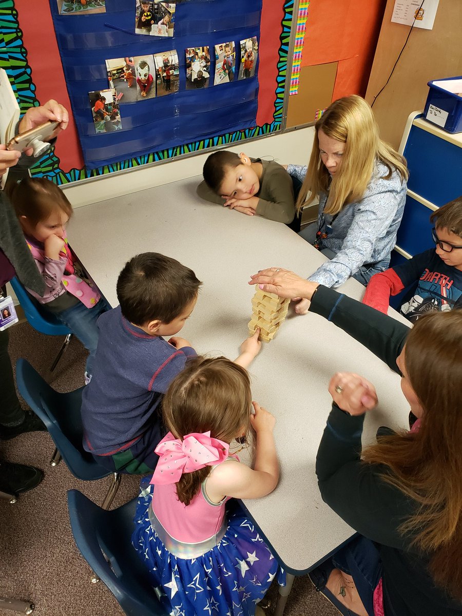Preschool_VivES's tweet photo. Combining social skills with fine motor learning #jenga #friends @VivianESJeffco @JeffcoSchoolsCo https://t.co/GAlCJB6mei