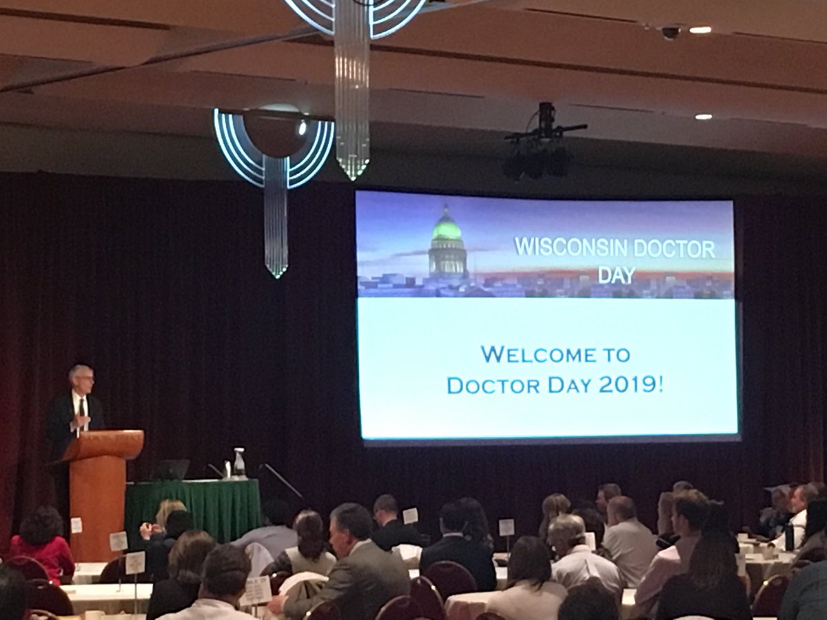 Inspired to hear Governor Evers at Wisconsin Medical Society Doctor Day discussing the important issue of access to healthcare.
