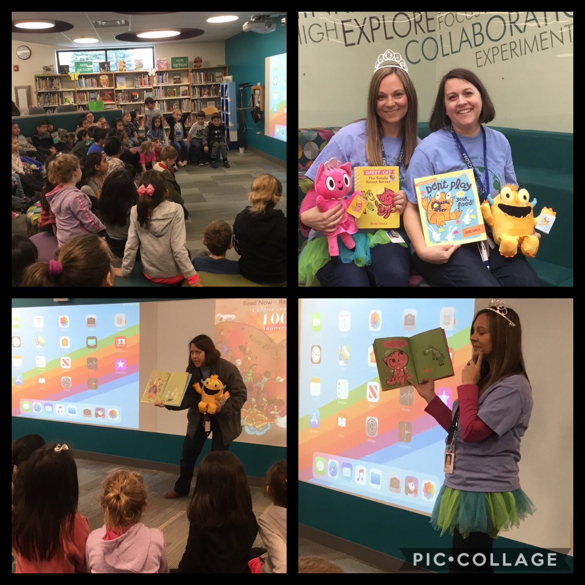 What better way to celebrate #ChildrensBookWeek than by being mystery readers for our Kinder friends. ⁦<a href="/CSPrincipalD93/">Corinne McCabe</a>⁩ <a href="/MrsMikusch93/">MrsMikusch</a>⁩ #ccsd93 ⁦@glamorteccsd93⁩ ⁦<a href="/CheetahChamps/">Cheetah Champions</a>⁩