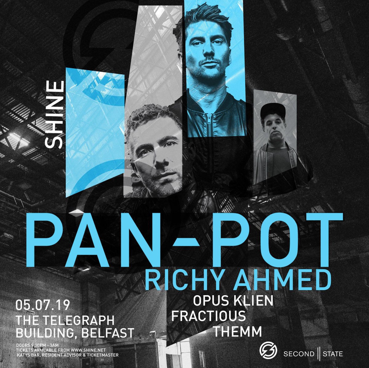 🔻JUST ANNOUNCED🔻

SHINE 
<a href="/PanPotOFFICIAL/">Pan-Pot</a> 
<a href="/Richy_Ahmed/">Richy_Ahmed</a> 
Opus Klien 
Fractious &amp; THEMM 

Fri 5 July / The Telegraph 

🔁RT for chance to WIN a pair of TIX🔁

▪️Sign up to access the early birds &amp; tickets NOW po.st/SHINE-PanPotEB 
▪️General on sale Friday 10am @ usual outlets