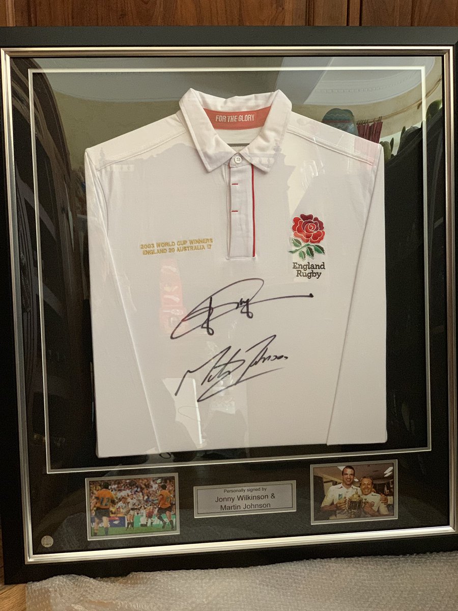 CampaignOlivers's tweet photo. England rugby winning shirt year 2003 signed by @jonnywilkinsonofficial and @martinjohnsonhd @englandrugby fans fancy a silent bid before our Friday nights auction??? ... DM us ...
#oliverwarner #charityball #livingwithcancer #neuroblastoma #justaboy 🙏🏻 https://t.co/IrixYqhZaR
