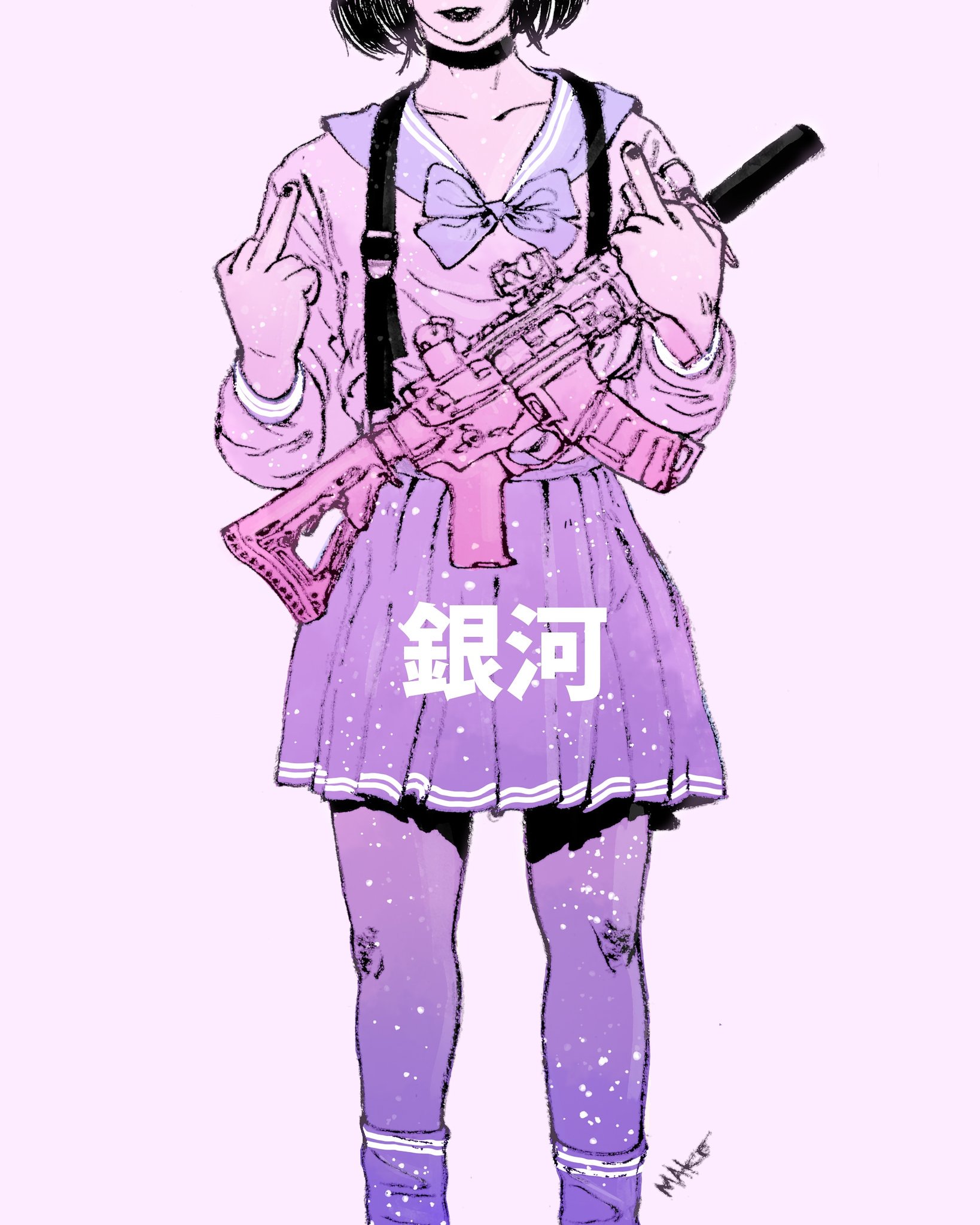 Galaxy Pretty Anime Girl, Galaxy Anime Art HD phone wallpaper | Pxfuel