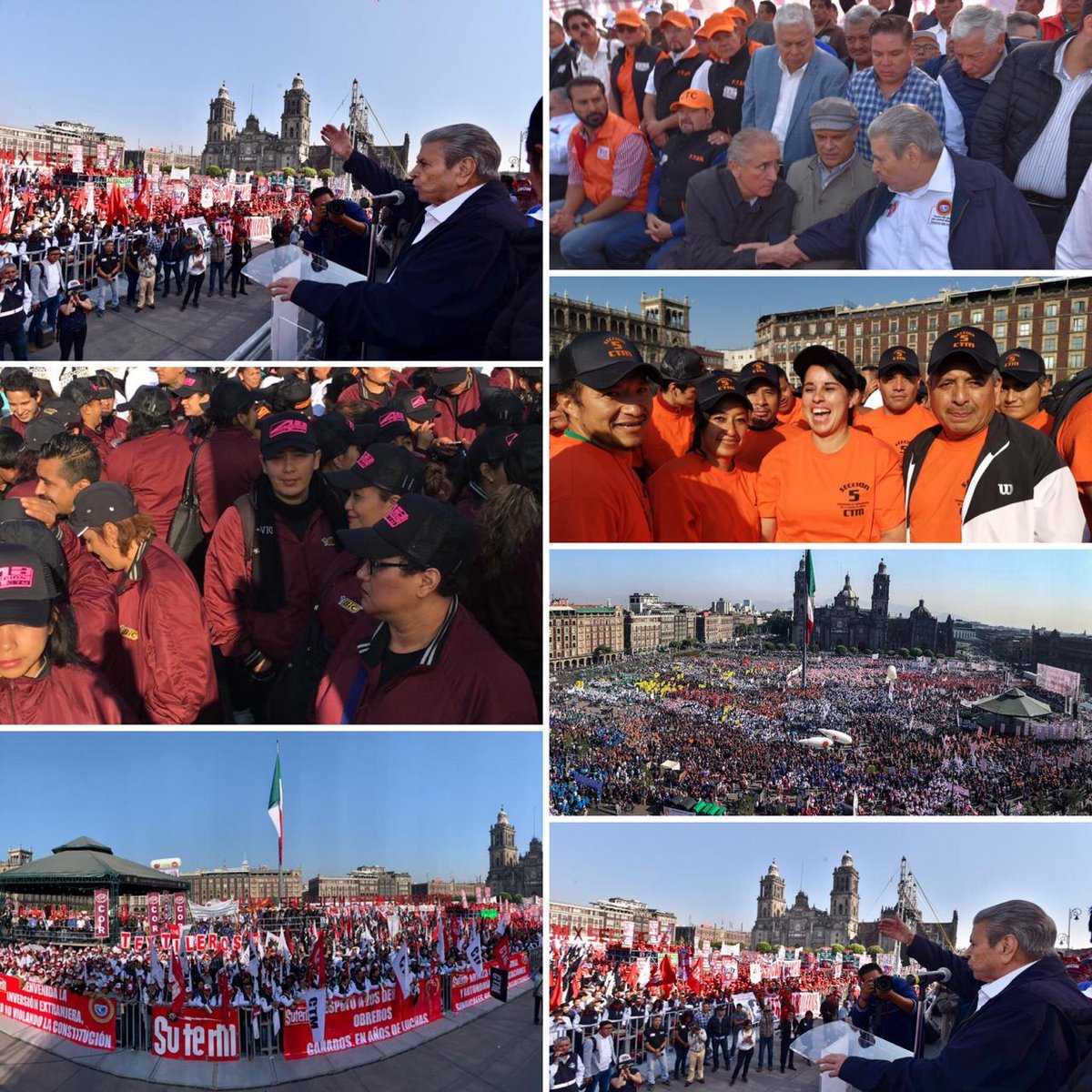 CarlosAceves_'s tweet photo. Con gran convocatoria y el apoyo de miles de trabajadores de todo el país, conmemoramos en el Zócalo de la #CDMX el #DíaDelTrabajo. La lucha sigue vigente; desde la @CTM_MX y como presidente del @CTnacional, seguiré defendiendo las causas en favor de la clase obrera del país. https://t.co/a0xhr8jA9D