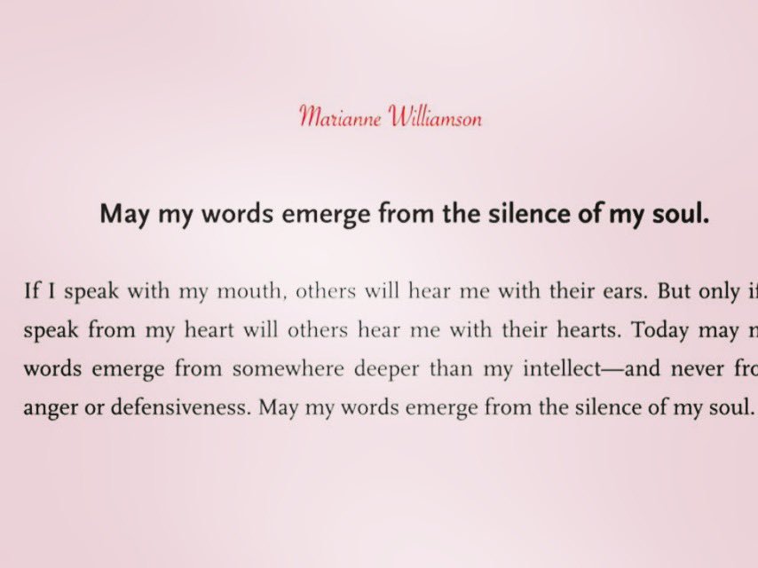 mietcetera's tweet photo. Iโve been held, healed & inspired by the words and teachings of @mariannewilliamson throughout my spiritual/healing journey. ๐๐ป
Today these words invoked a mantra through me from my inner wisdom.
Mi Mantra :
SILENCE OF MY SOUL, SPEAK TO ME . ๐๐ป
#mipromise #mentalhealth https://t.co/geh1ZGCF4R