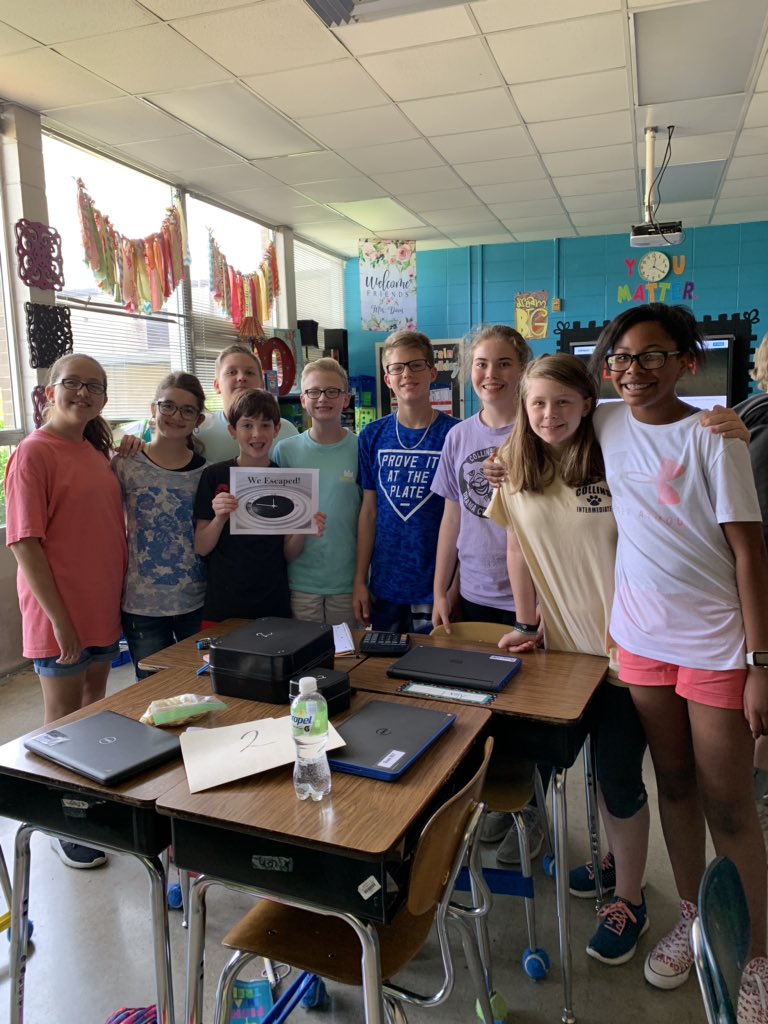 dicus_mrs's tweet image. We escaped @breakoutEDU ! 👊🏼👏🏼#thinkleadsucceed #orderofoperations @CISWildcats @Aharrington04