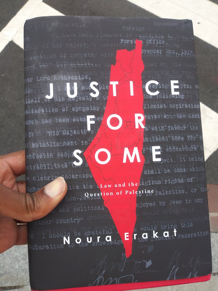 Just started @4noura's book and it's so excellent. It's a critical study of the law's relationship to the colonization of Palestine & the Palestinian freedom struggle. It is relevant for anyone for whom the law has a place in oppression, & resistance, ie most of us. Check it out!